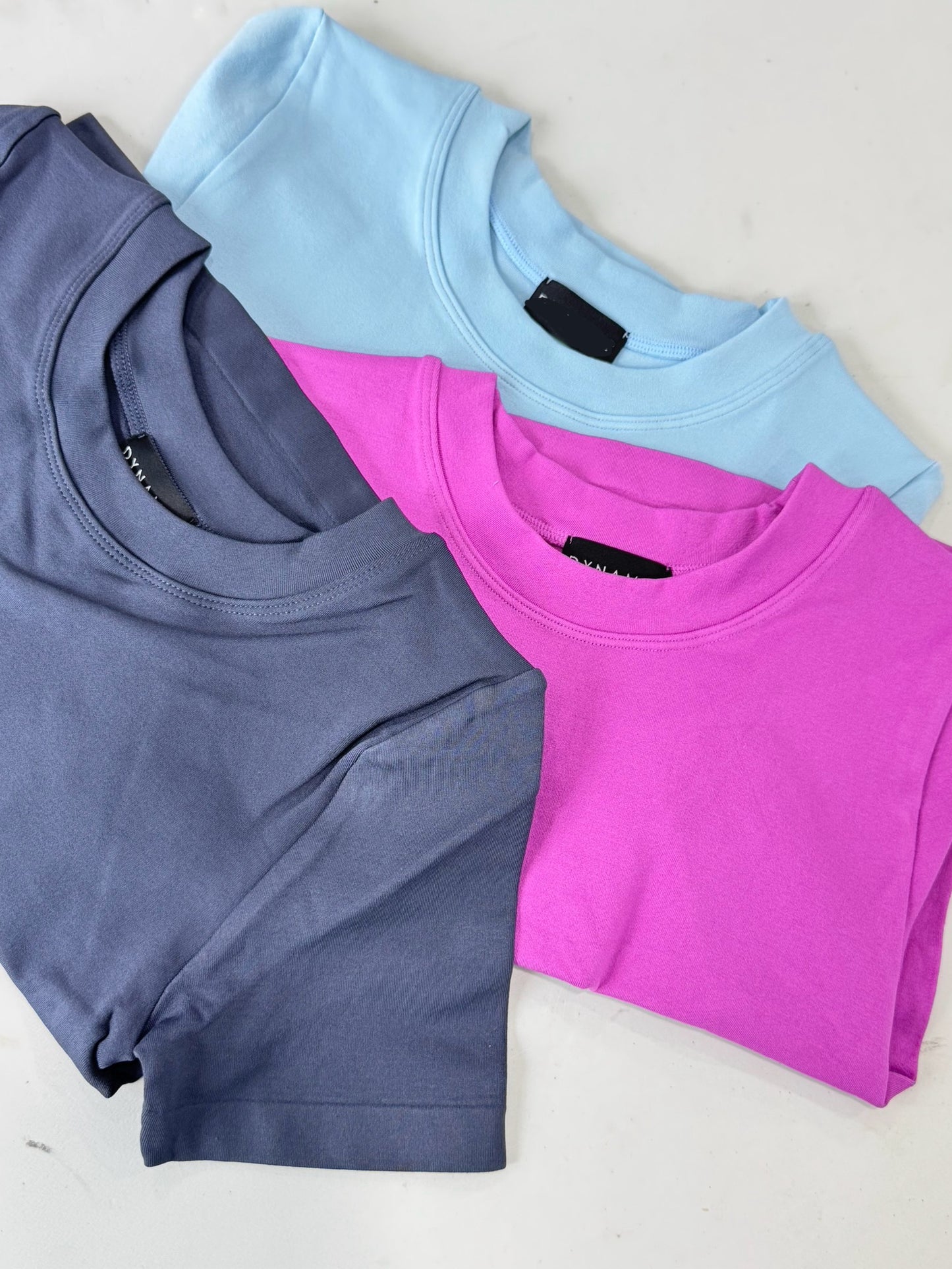 Short Sleeve Basic (Magenta, Steel Blue & Baby Blue)
