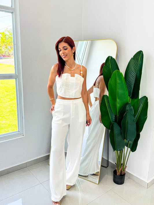 “Alana” White Embroidery Set