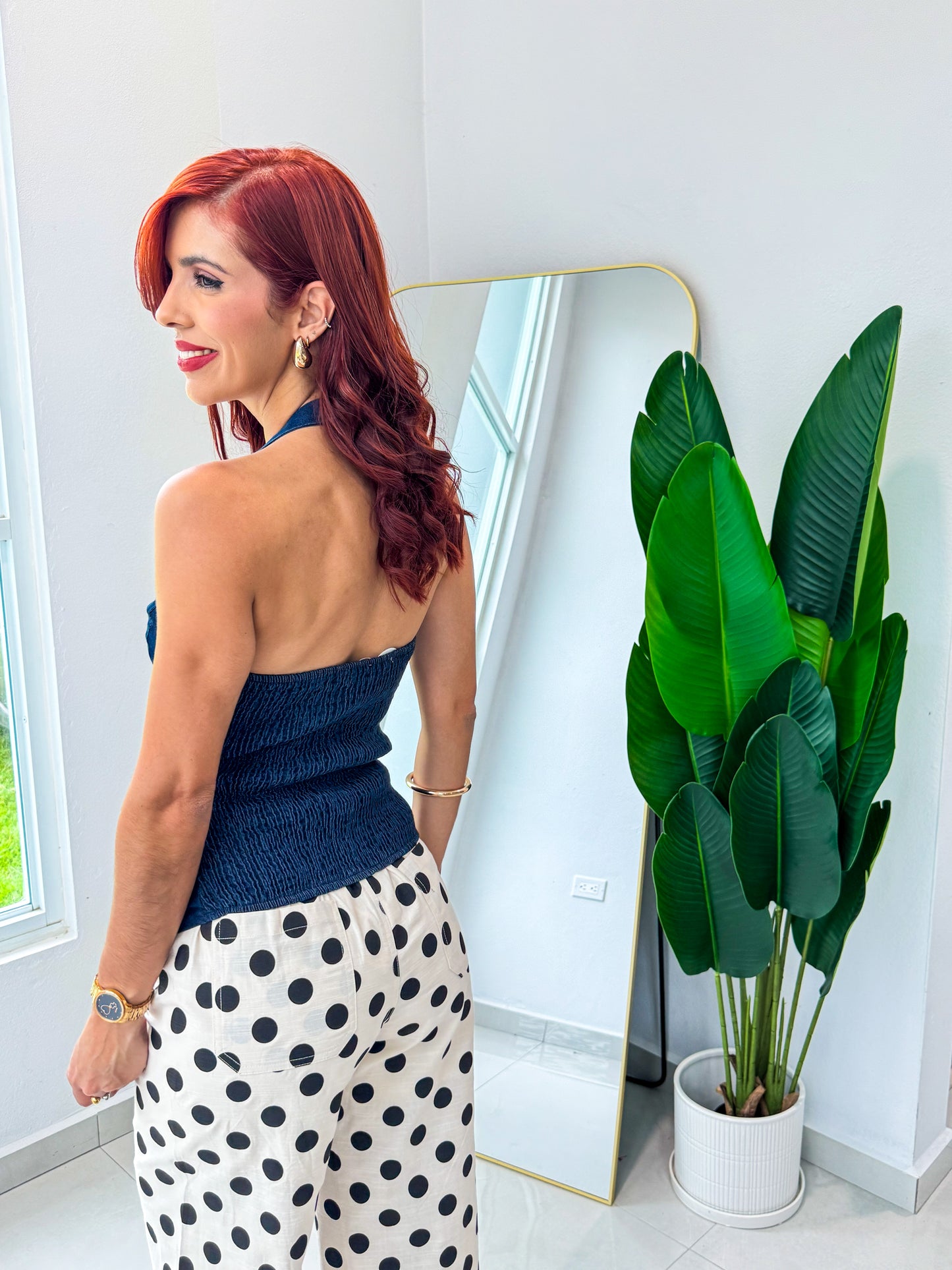 “Isabel” Denim Top