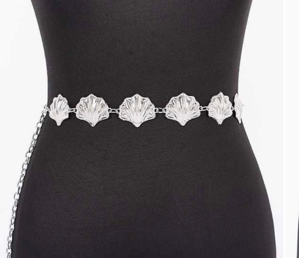 Multi Shell Chain Belt Gold and Silver