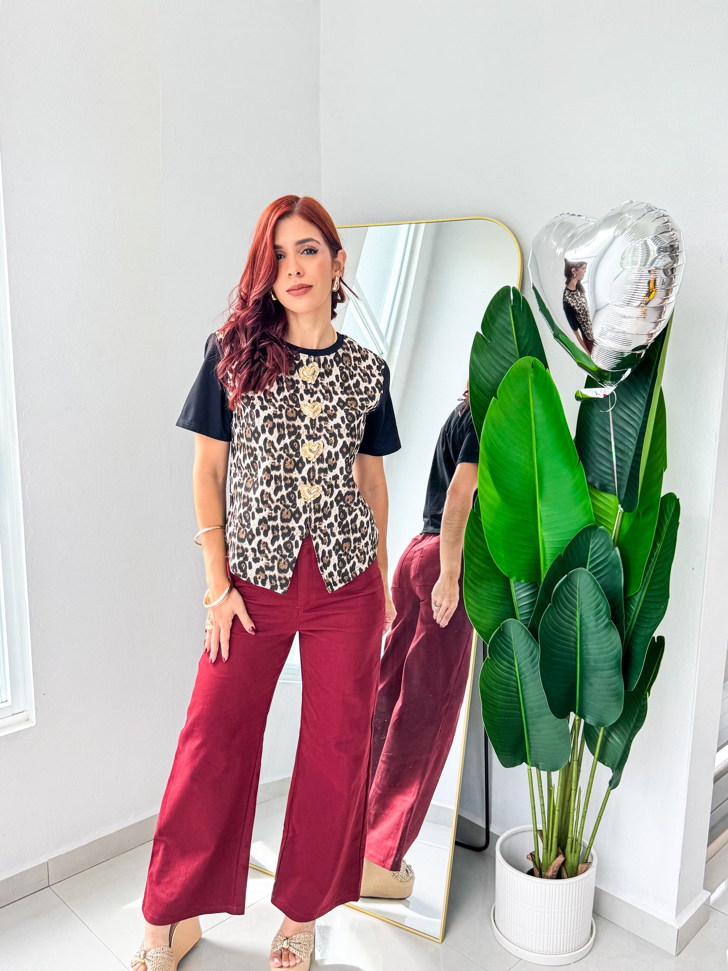 “Mariana” Leopard Top