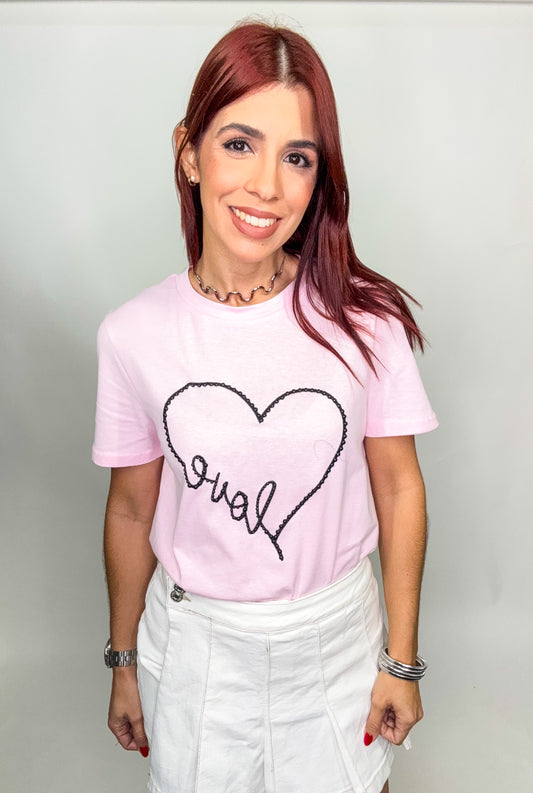 “Love” Heart Pink Top
