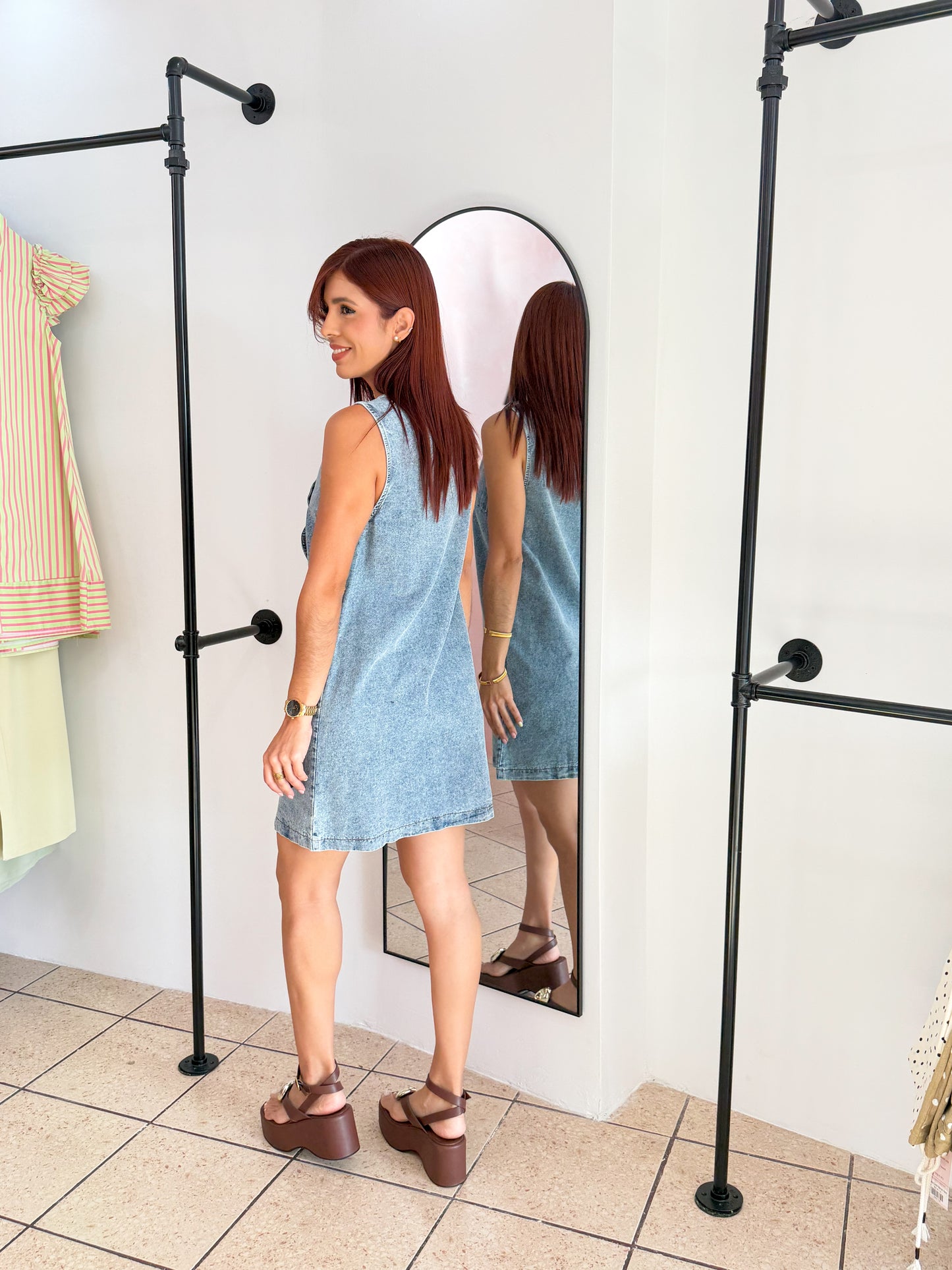 “Leila” Denim Wash Dress