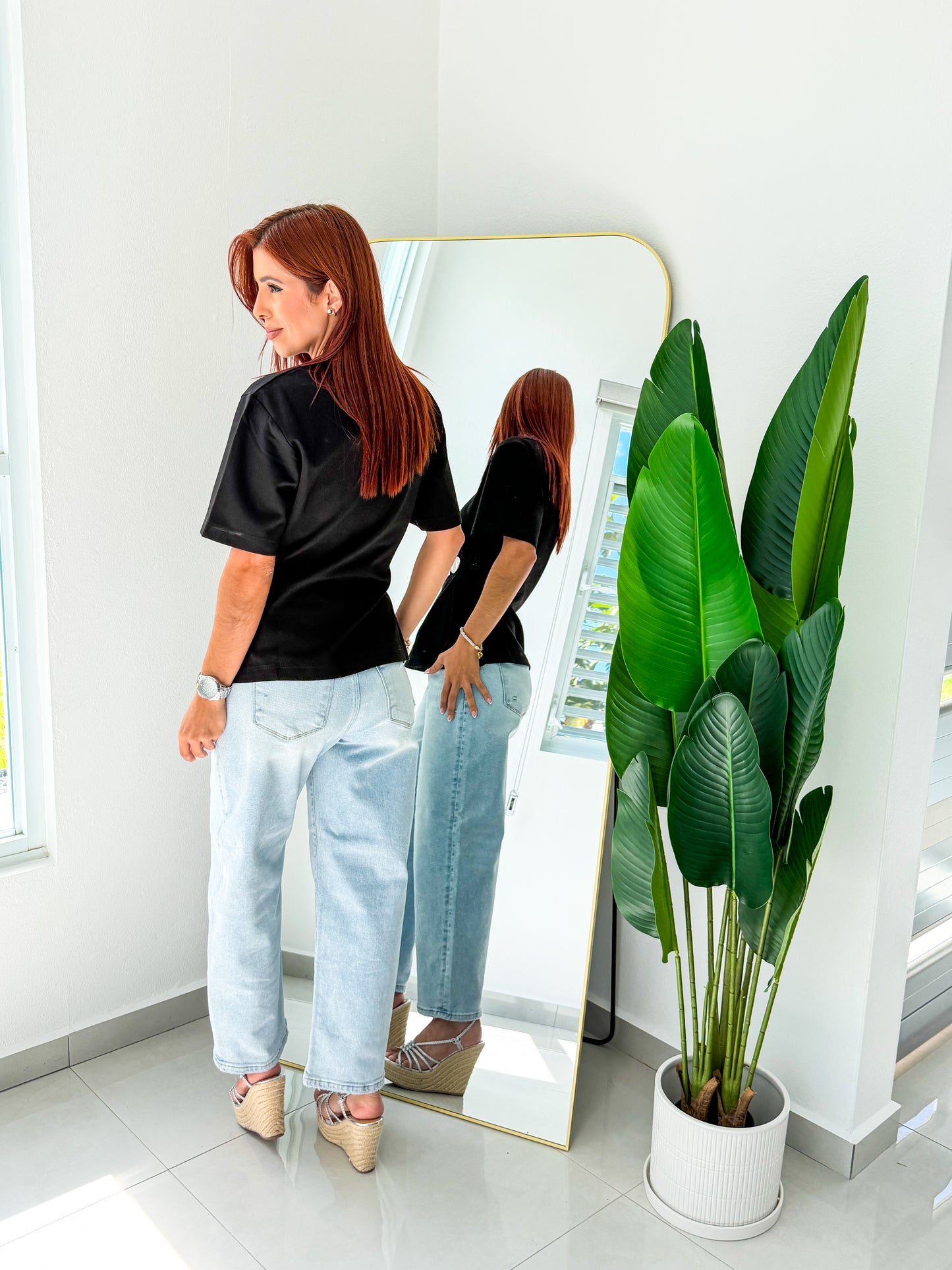 “Ariana” Light Denim Barrel Jean