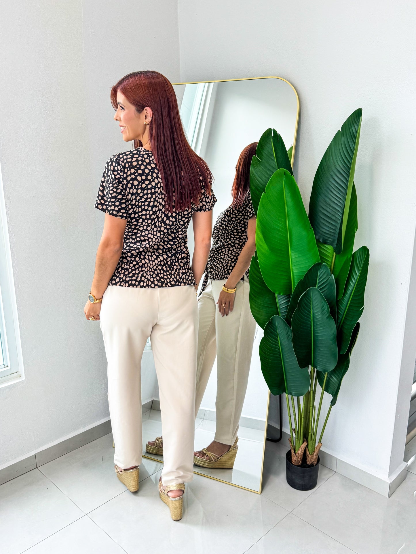 “Mariam” Printed Knot Top