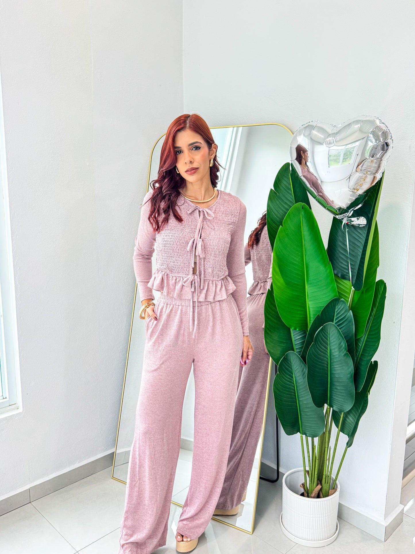 “Emily” Mauve Set