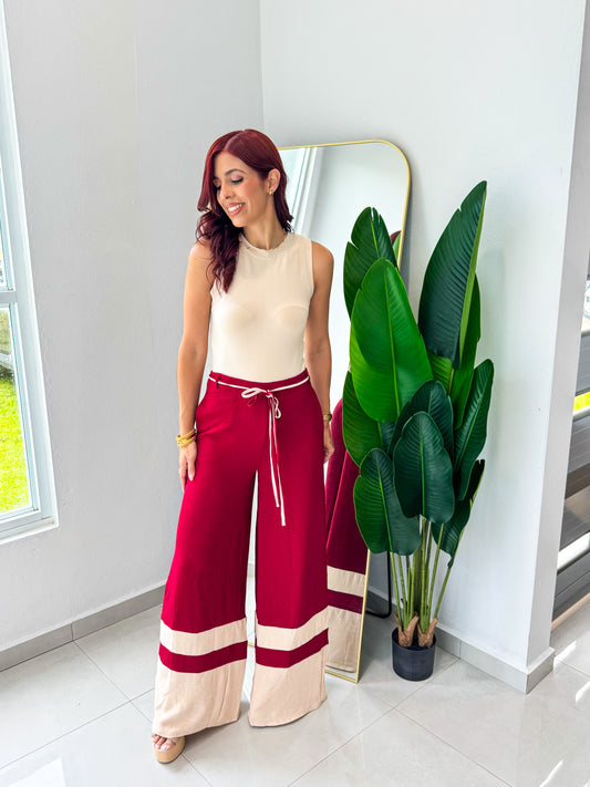 “Ariana” Wine Beige Palazo