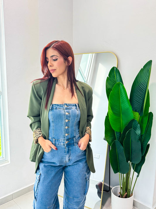 “Keila” Olive Blazer (línea Italiana)