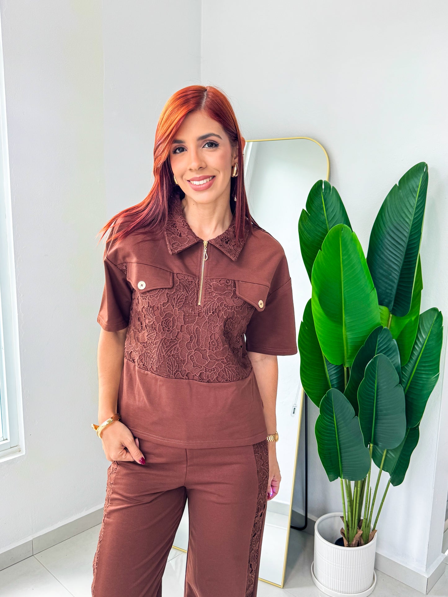 “Lisandra” Brown Set