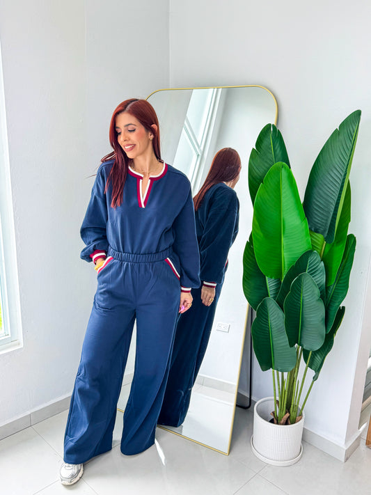 “Claudia” Navy Travel Set