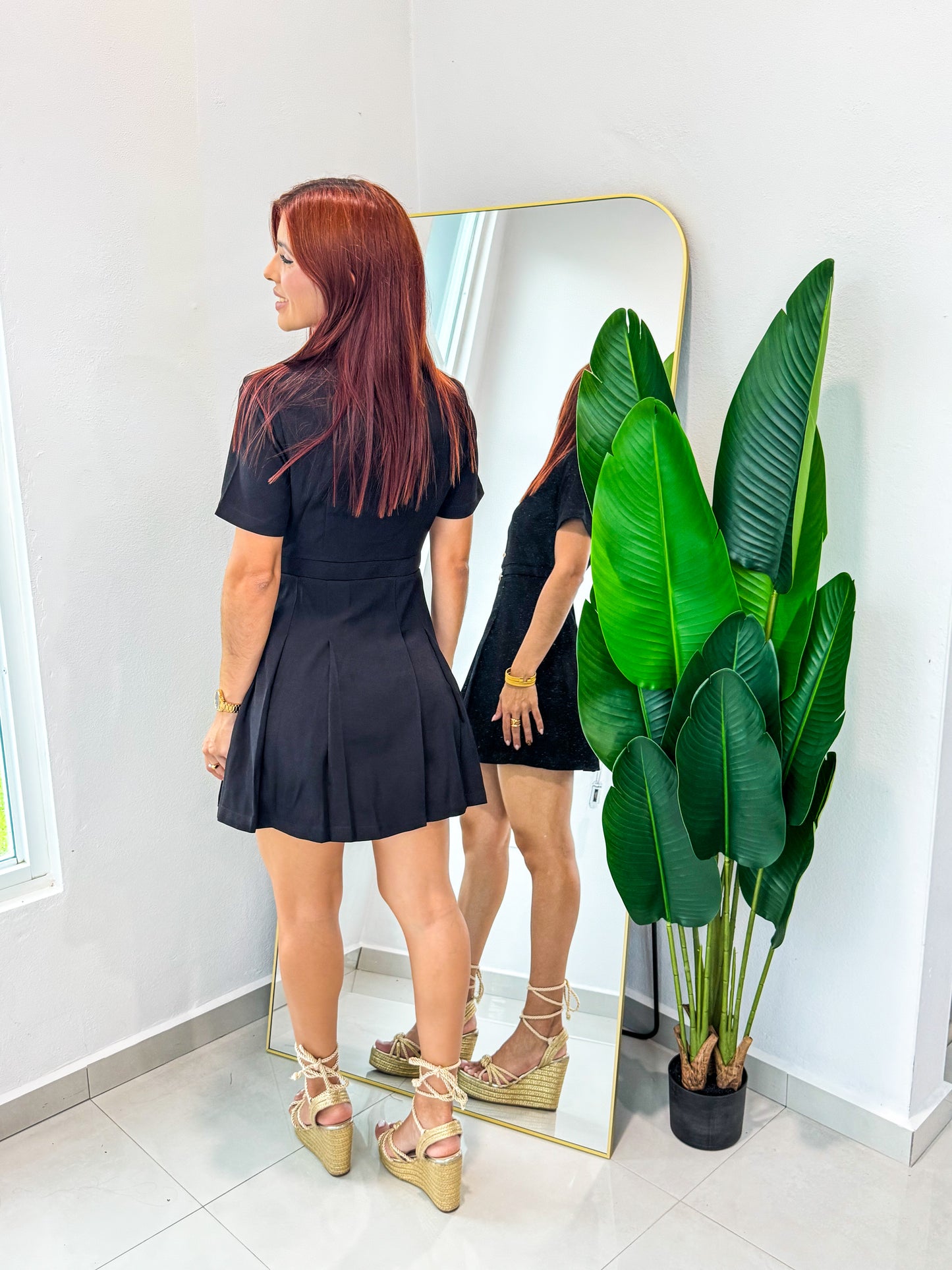 “Mila” Black Short Dress