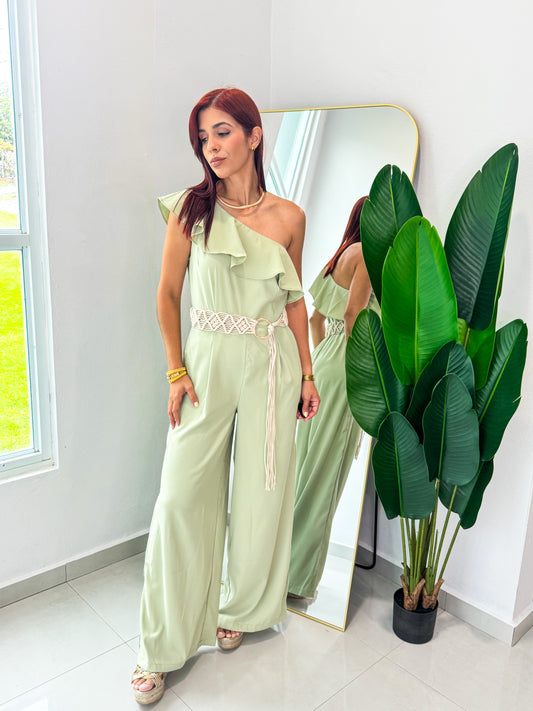 “Daniris” Sage Jumpsuit