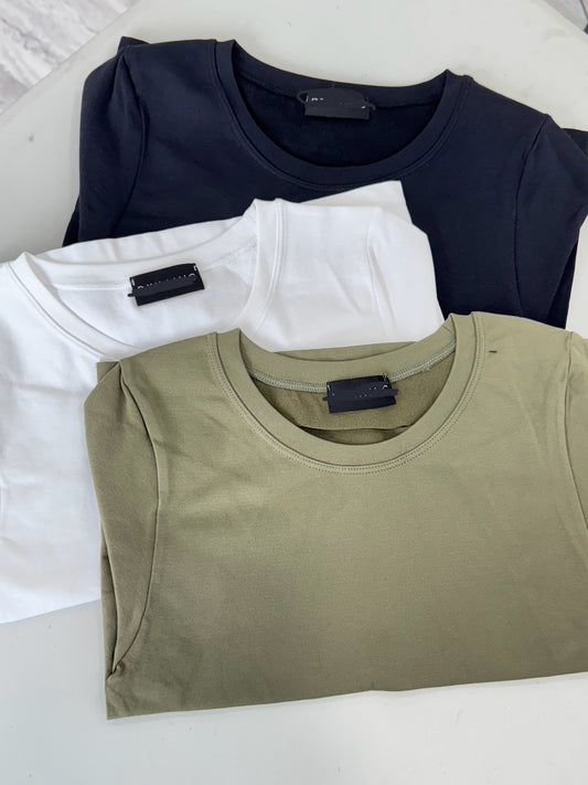 Short Sleeve Basic (Black, White & Olive)
