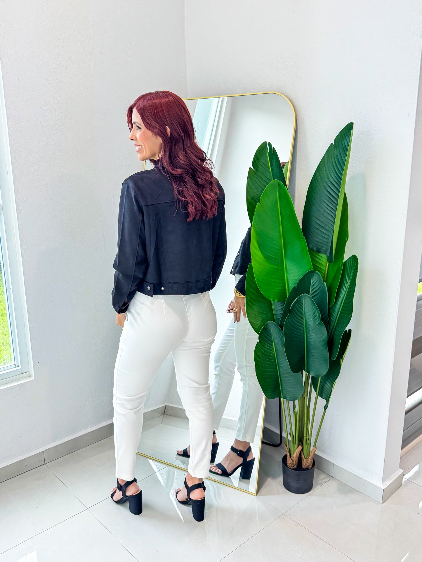 “Maritza” Suede Black Jacket