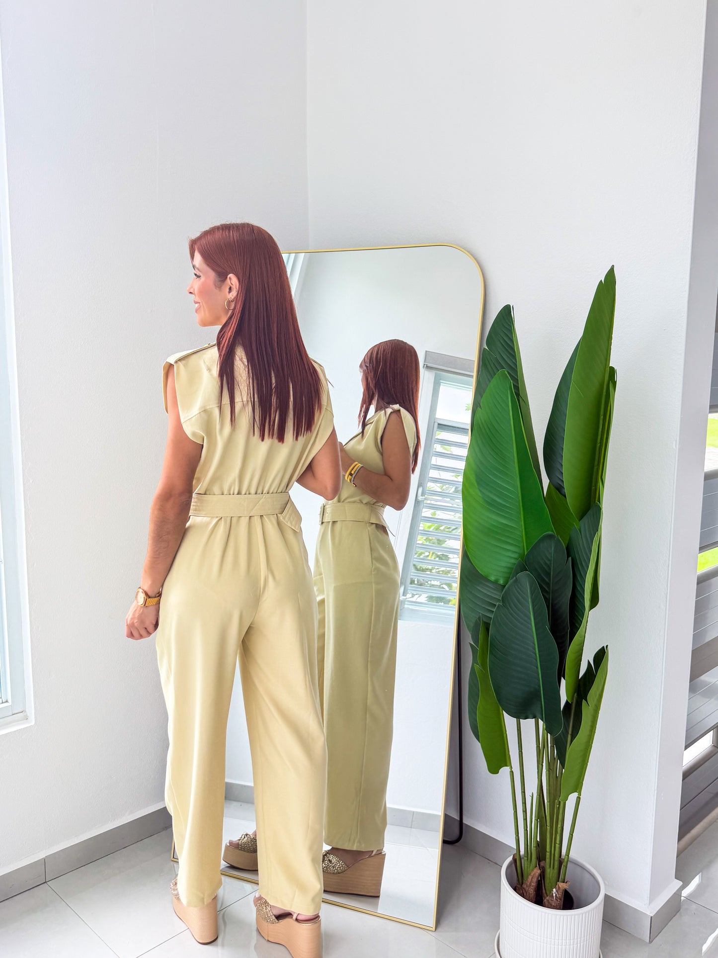 “Grace” Butter Yellow Jumpsuit