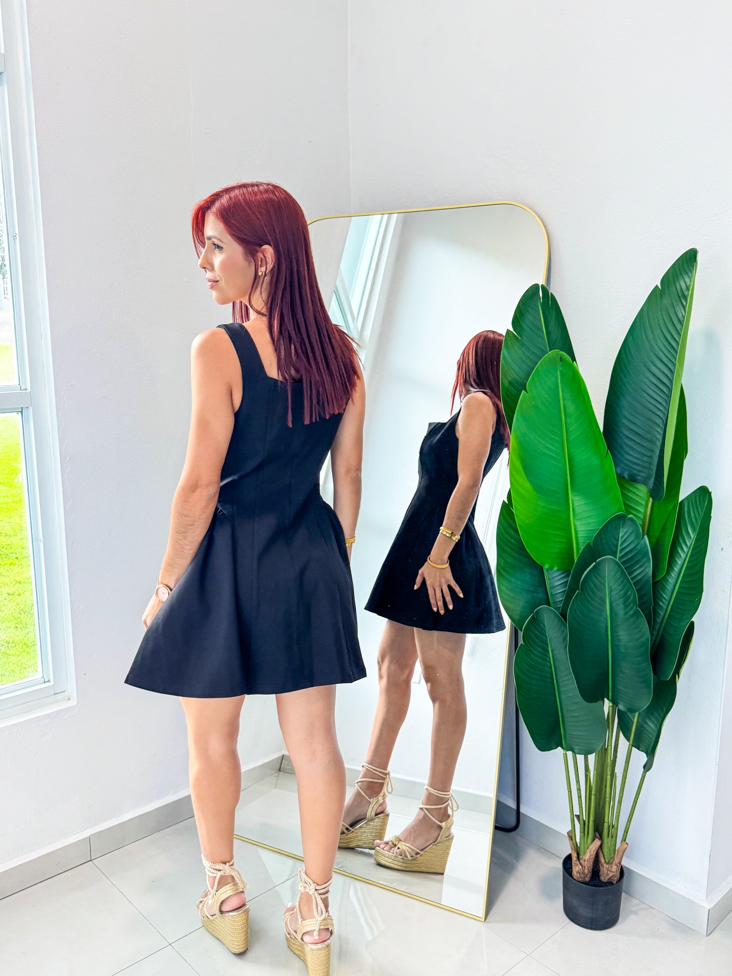 “Karen” Black Short Dress