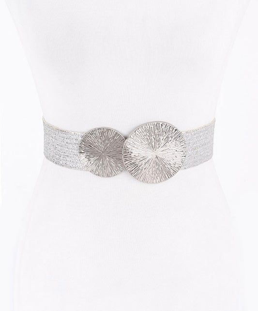 Silver Elastic Belt