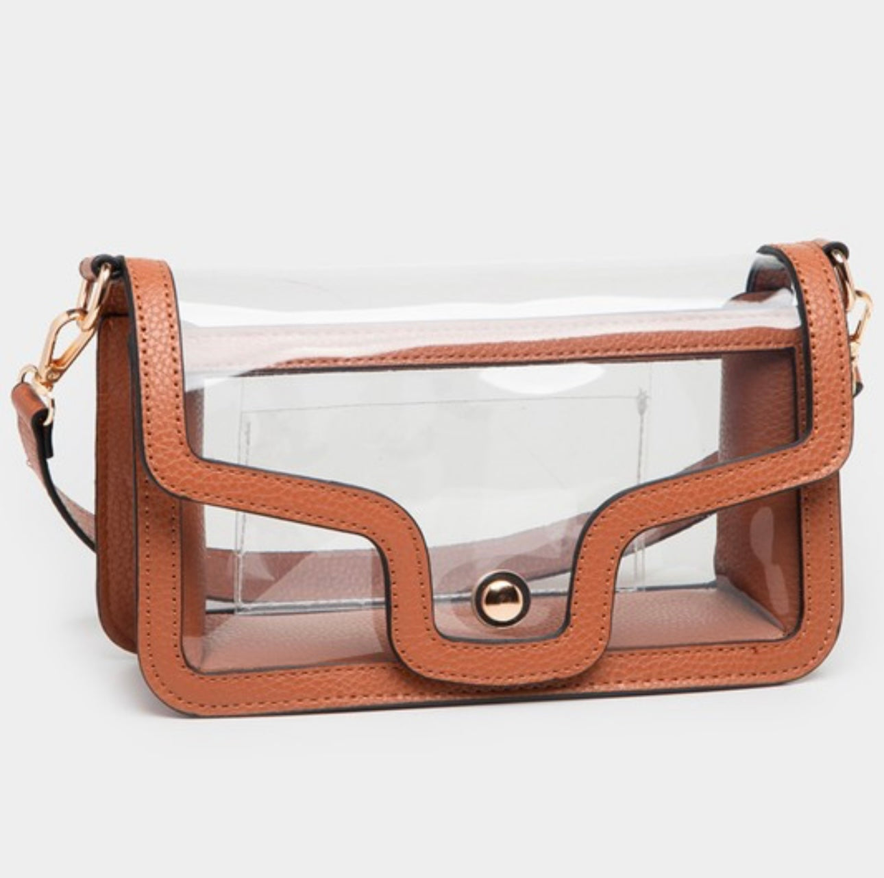 Black, Gold & Tan Transparent Bag