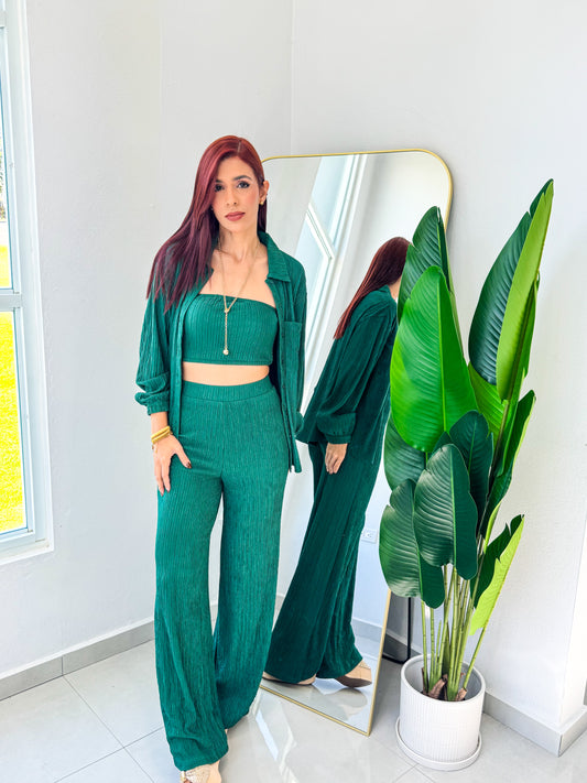 “Elisa” Emerald Green 3pcs Set