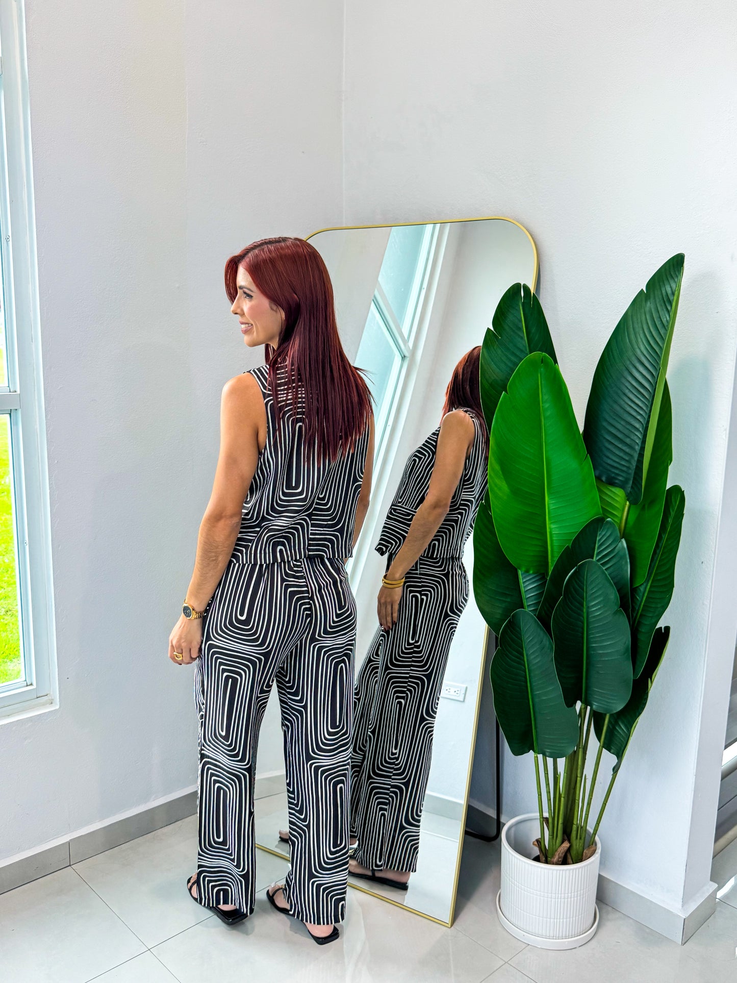 “Sheila” Black Printed Set