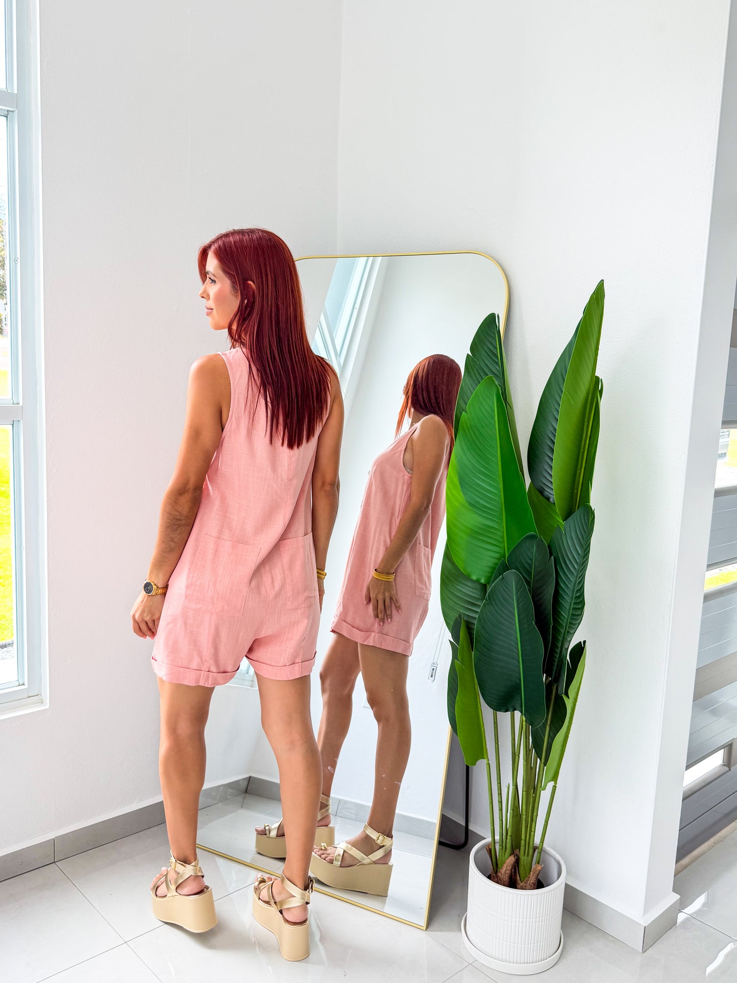 PRE ORDEN “Diana” Salmon Romper (leer descripción)