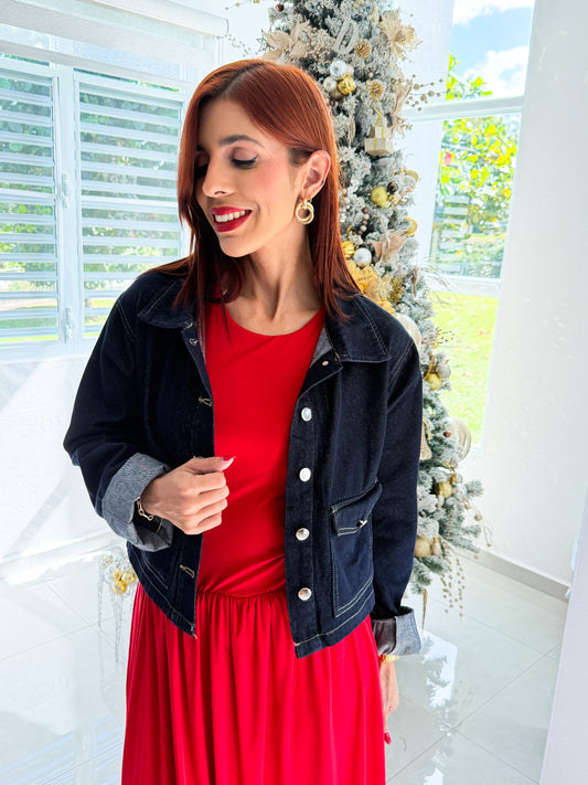 “Luna” Dark Denim Jacket