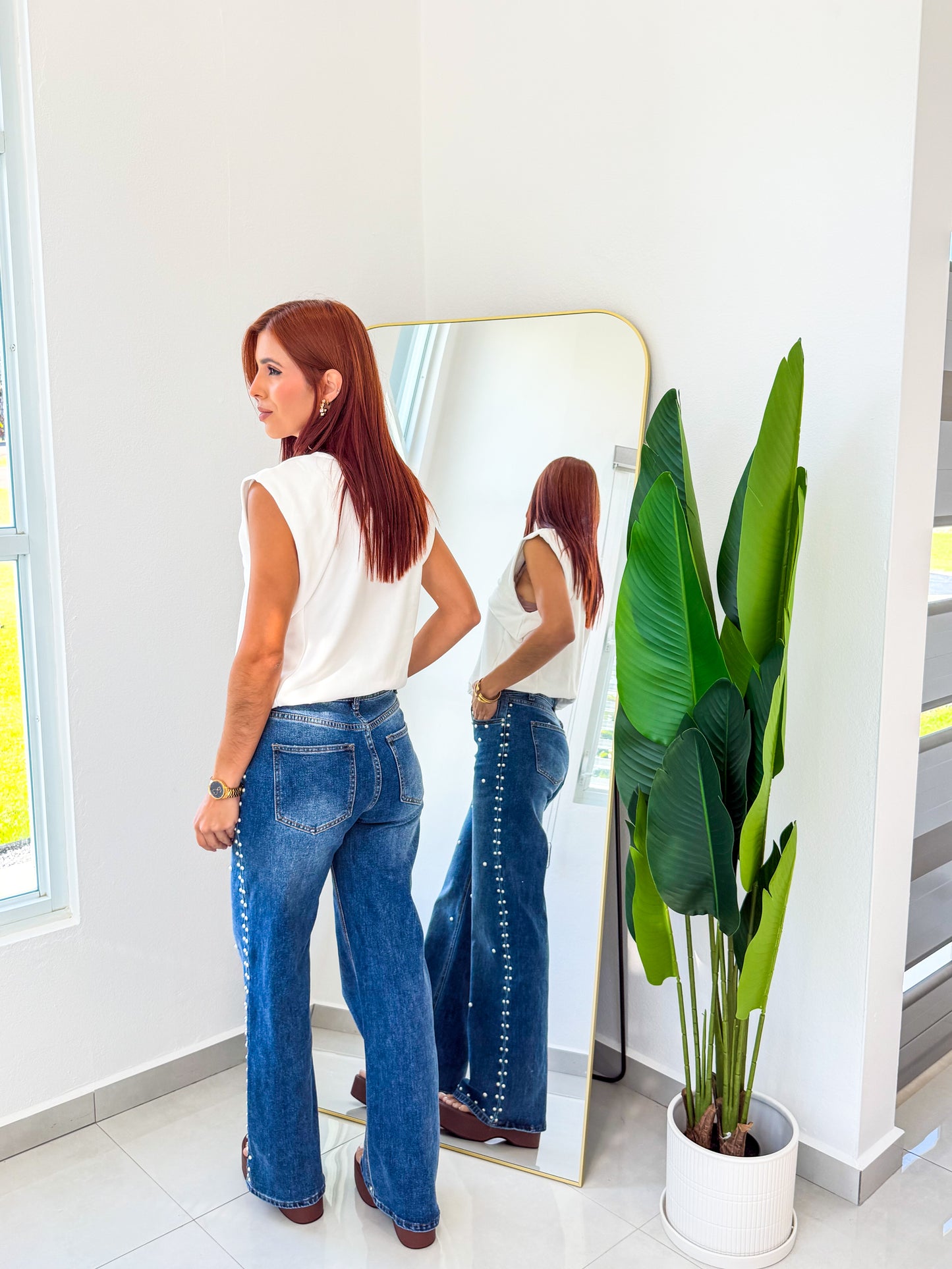 “Linette” Pearls Jean