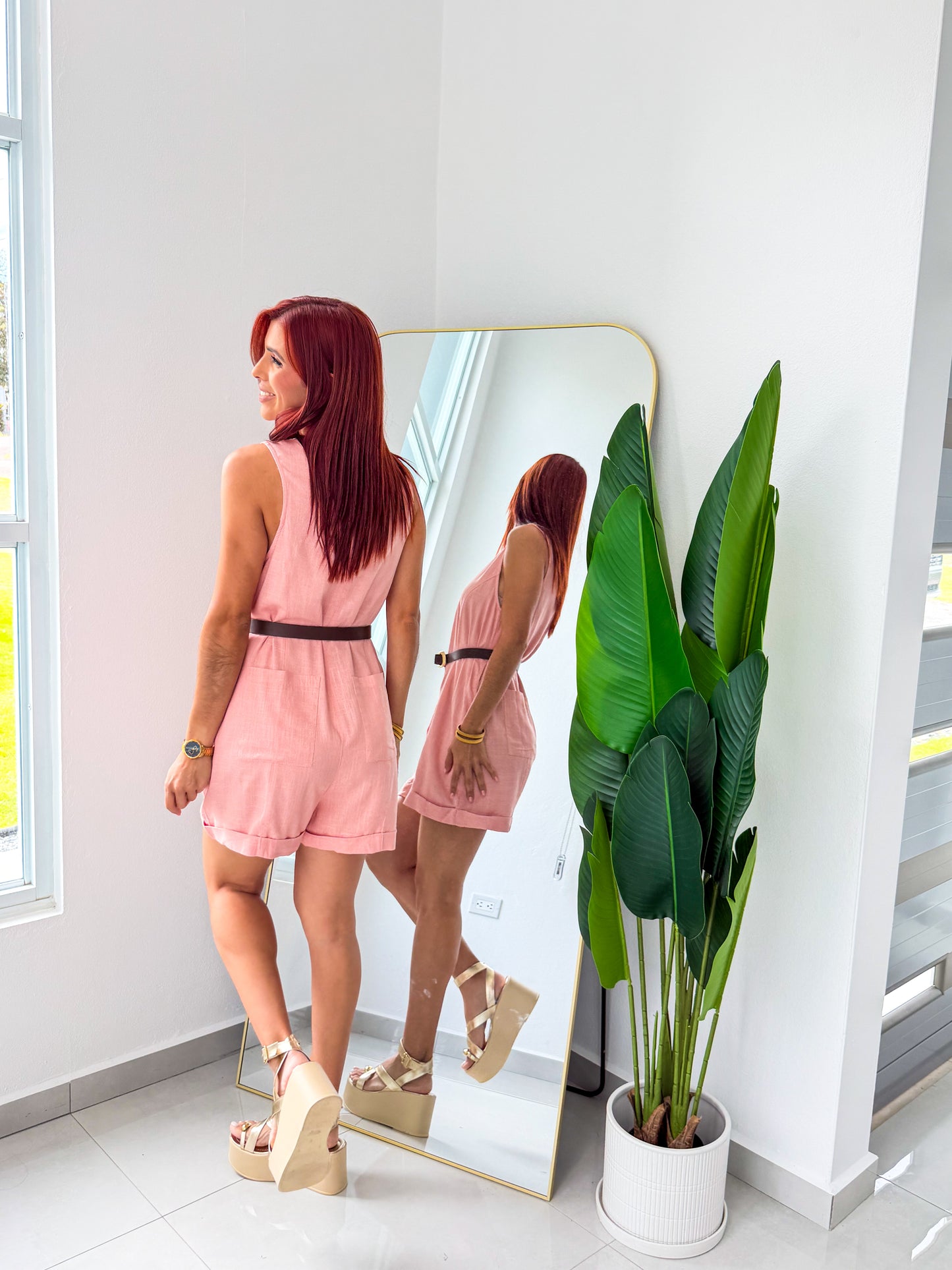 PRE ORDEN “Diana” Salmon Romper (leer descripción)