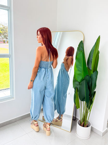 “Salomé” Denim Jumpsuit