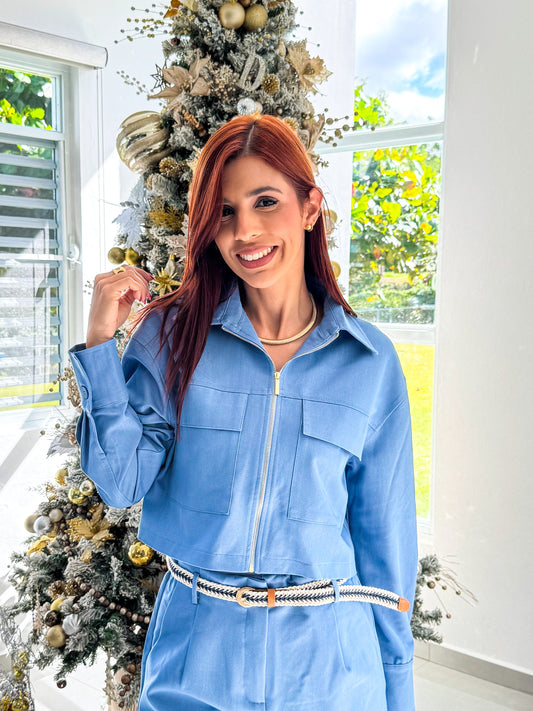 “Eva” Light Denim Jacket/Top