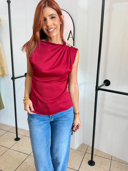 “Lucy” Elegant Wine Top