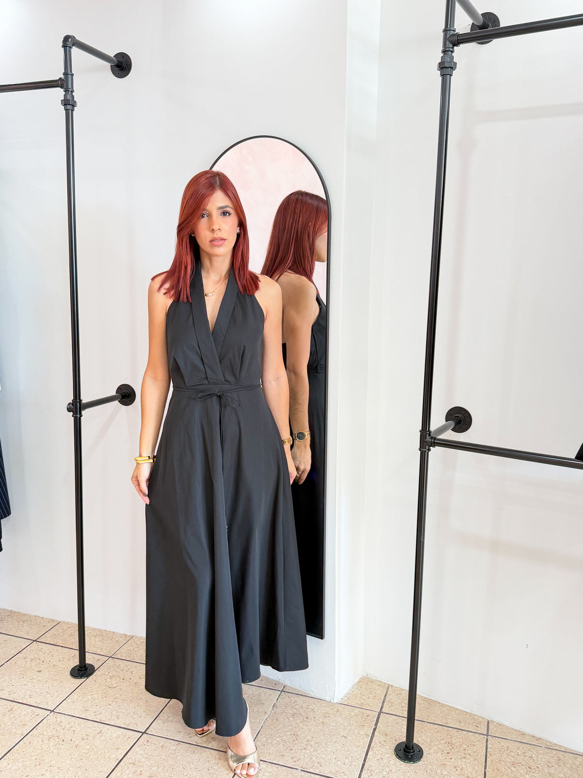 “Marie” Black Maxi Dress
