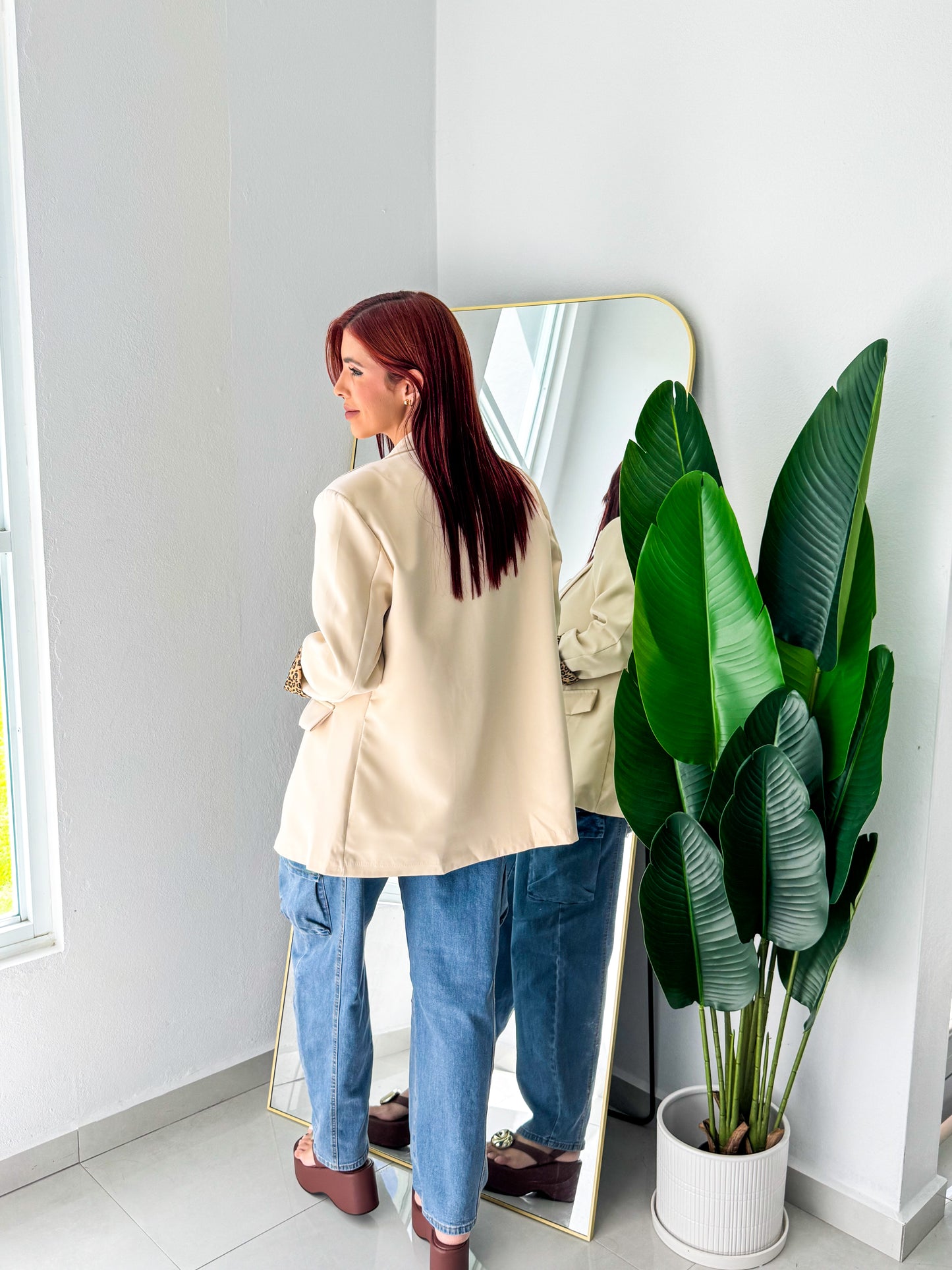 “Keila” Cream Blazer (línea Italiana)