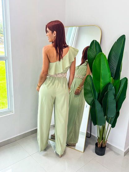 “Daniris” Sage Jumpsuit