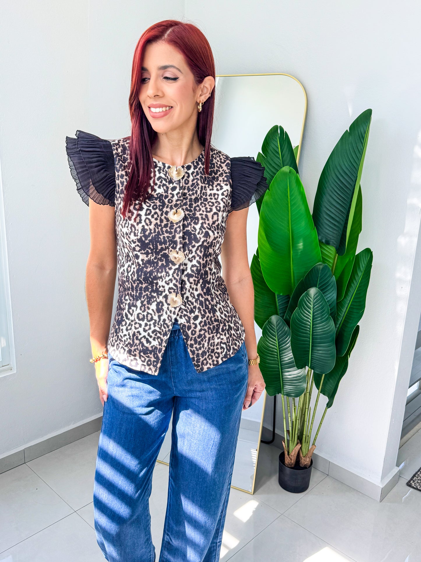 “Mayra” Animal Print Top