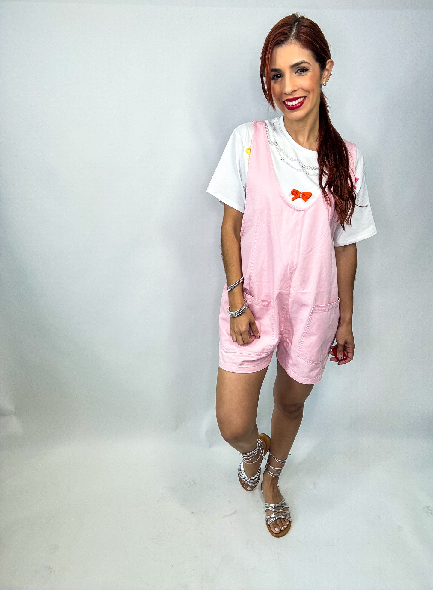 “Elena” Pink Overall