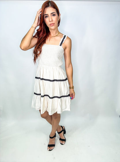 “Clara” Ivory Short Dress