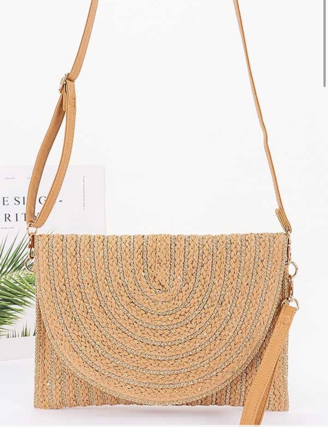 Envelope Clutch (ivory & khaki)