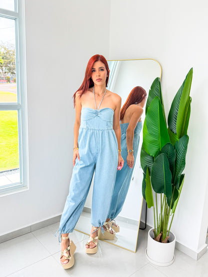 “Salomé” Denim Jumpsuit