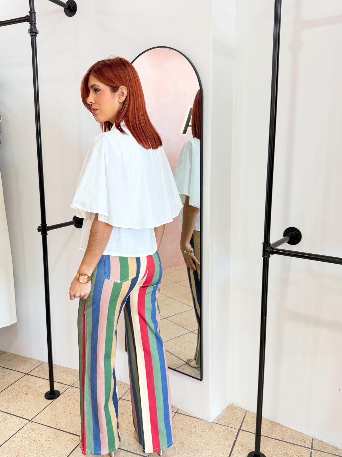 “Tania” Colorful Stripe Pant