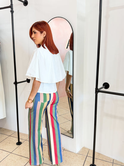 “Tania” Colorful Stripe Pant