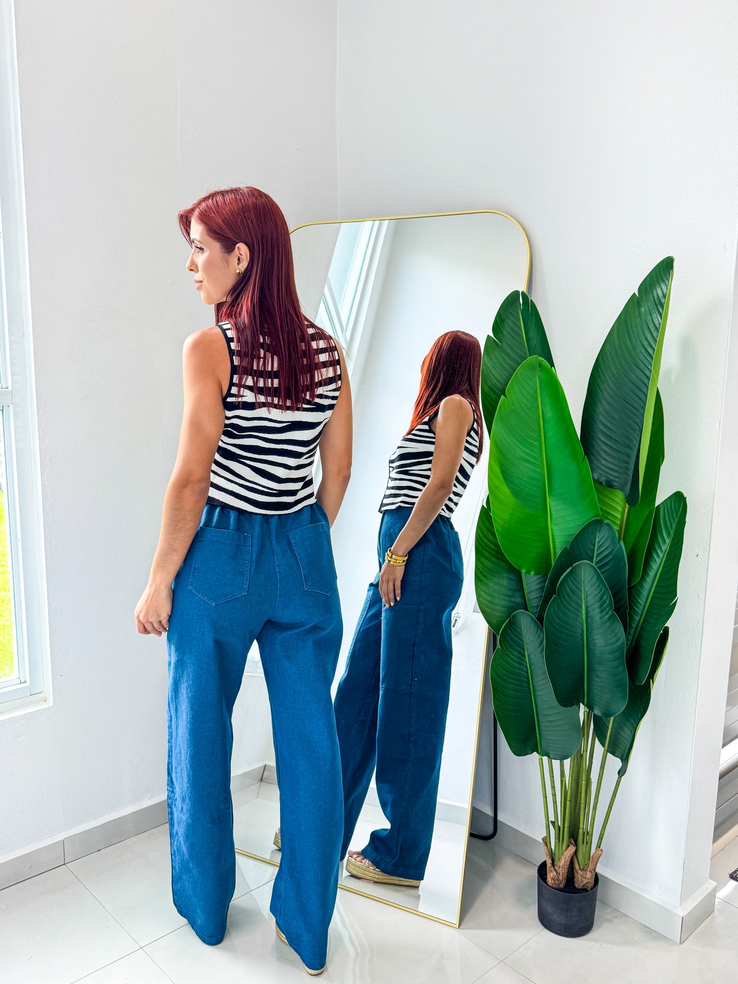 “Tamara” Zebra Top