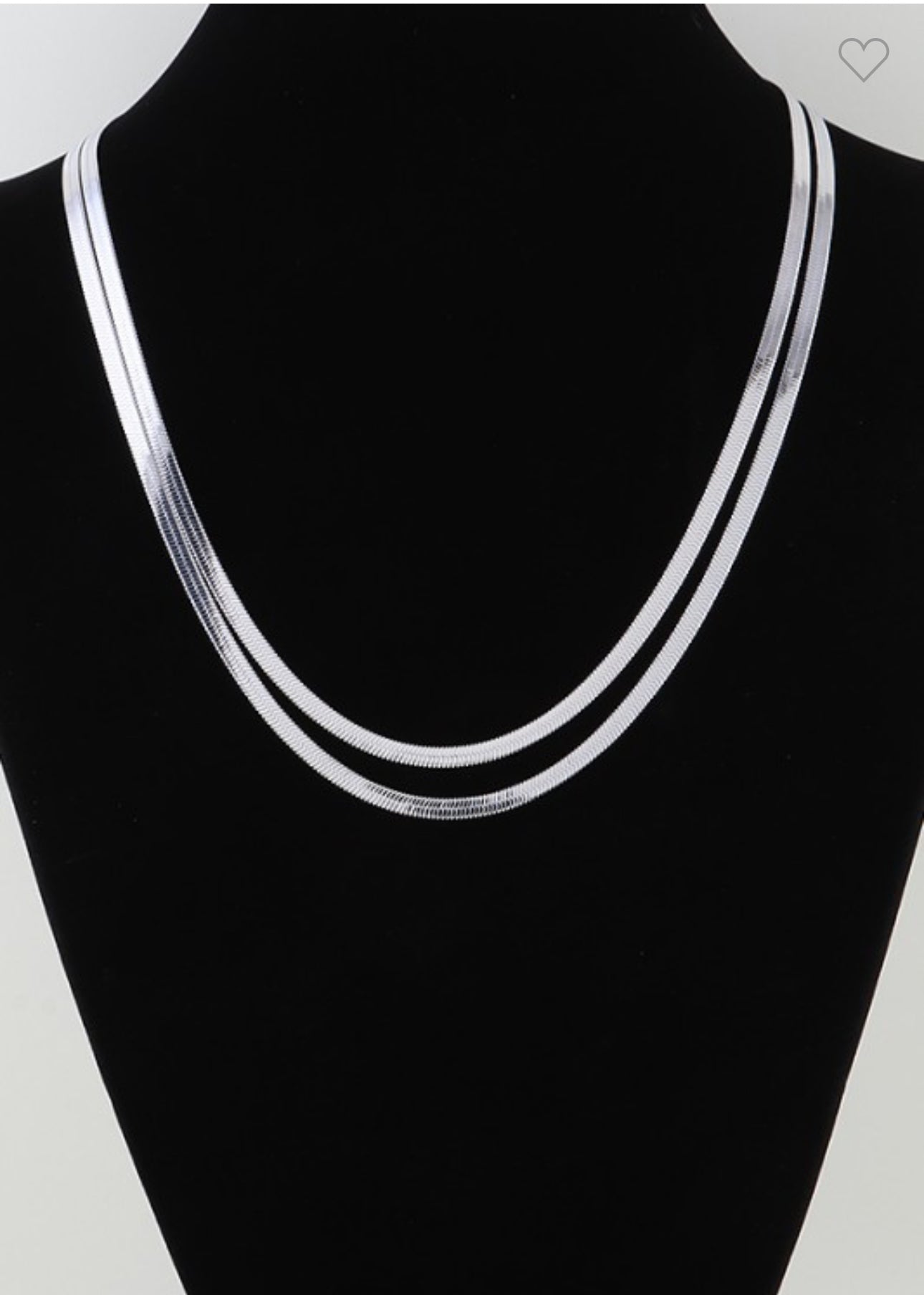 Double Snake Gold & Silver Necklace