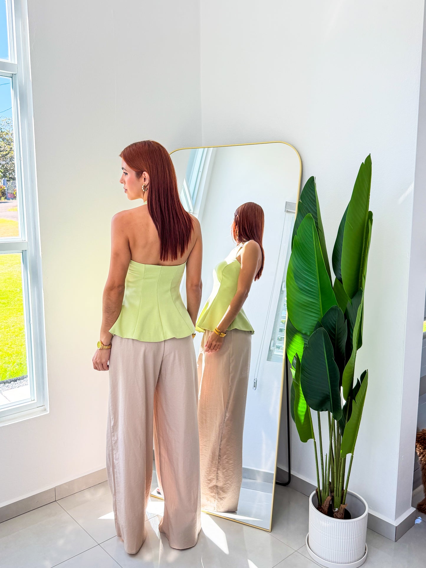 “Alana” Green Top