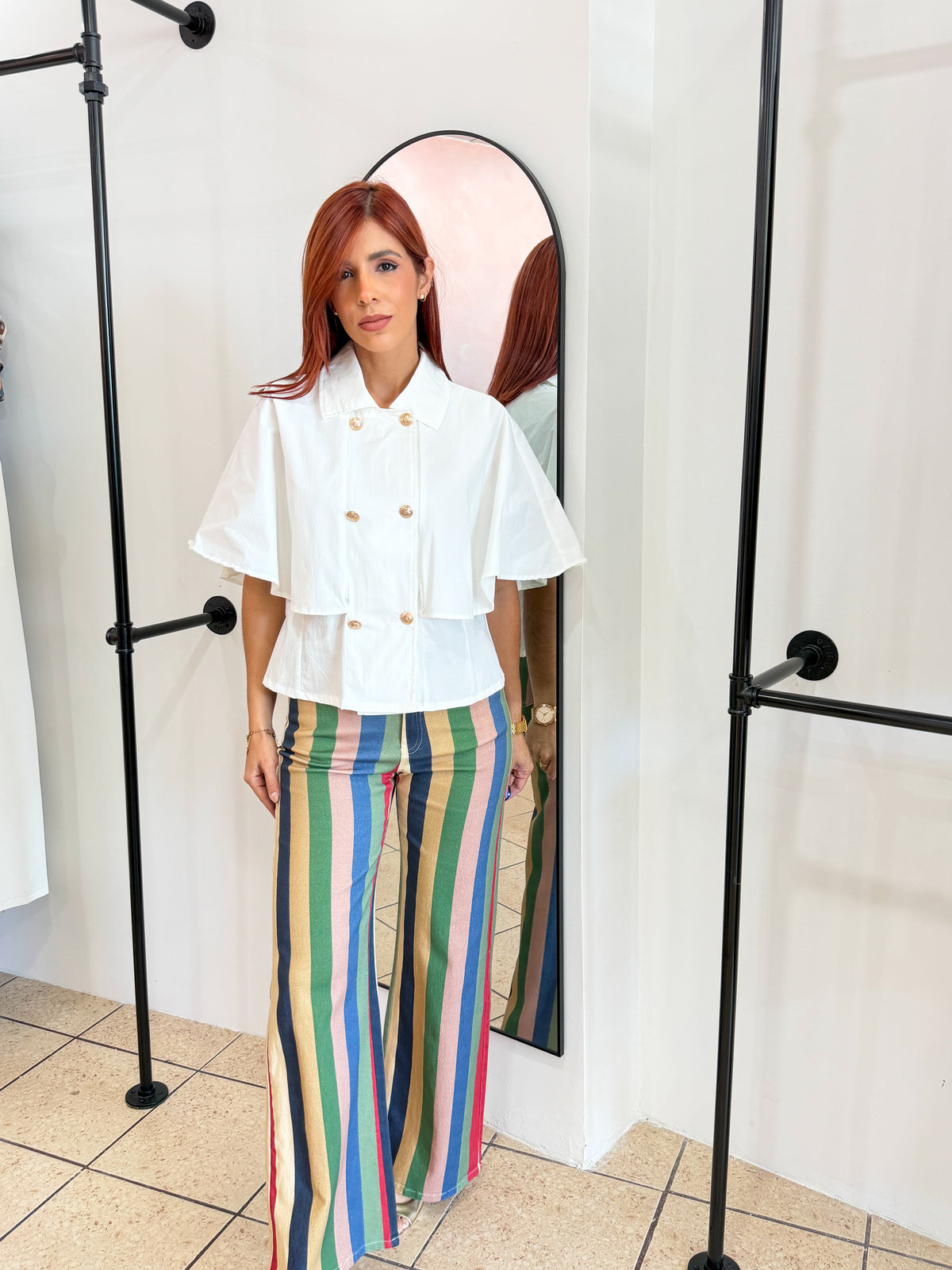 “Tania” Colorful Stripe Pant
