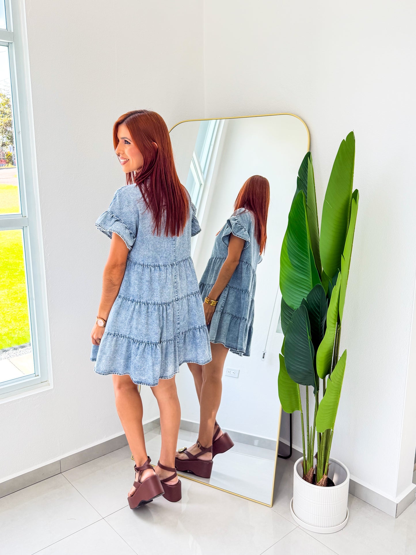 “Yamilette” Medium Denim Dress