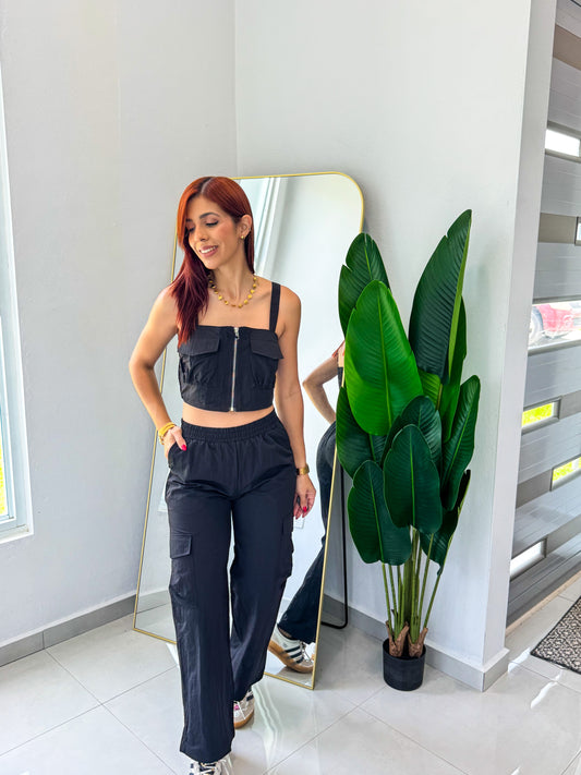 “Yara” Black Cargo Set
