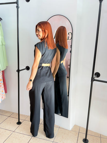 “Sylvia” Black Belted Set
