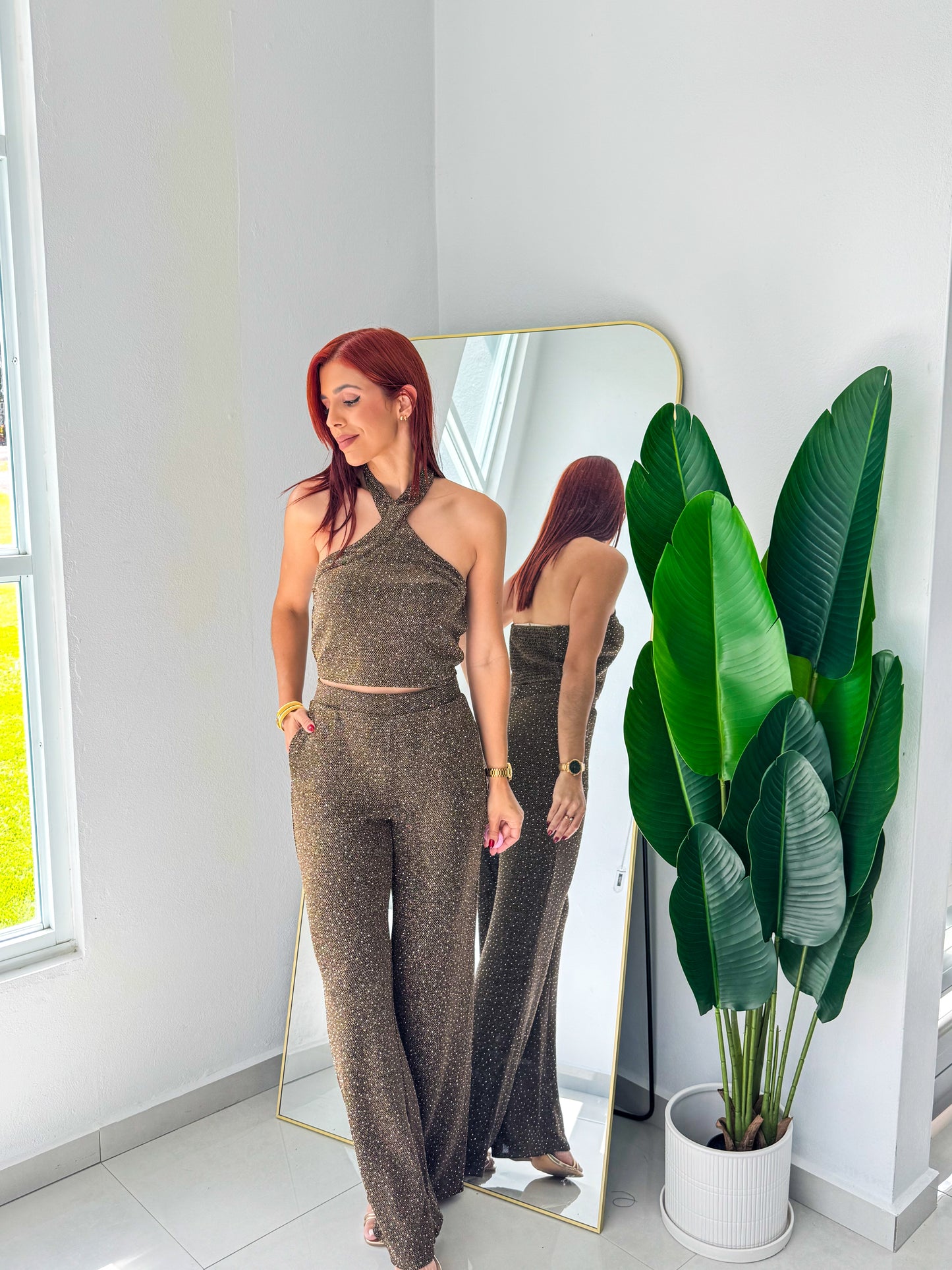 “Rebeca” Lurex Gold Set (Holiday)