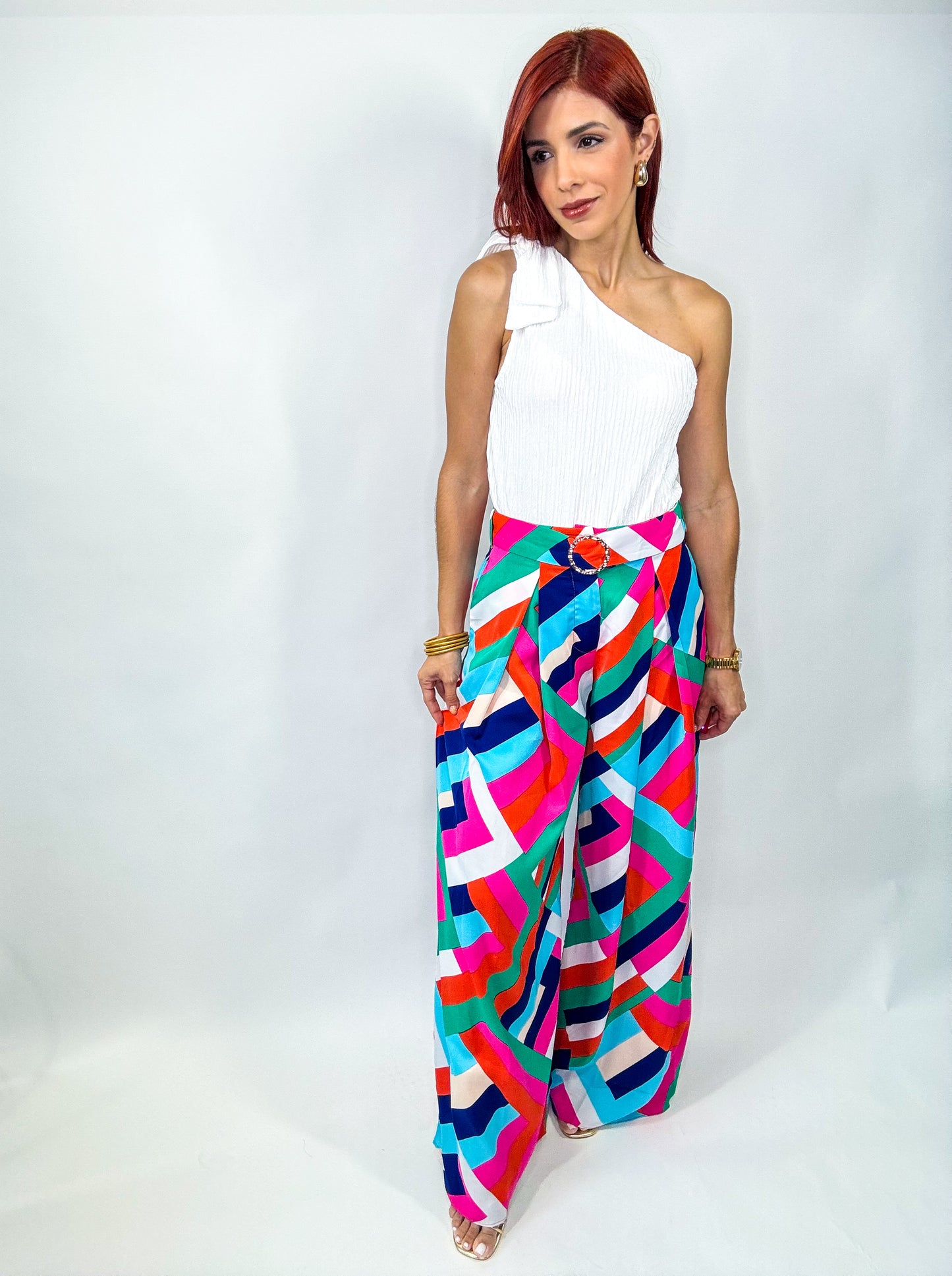 “Marisabel” Printed Wide Leg Pant